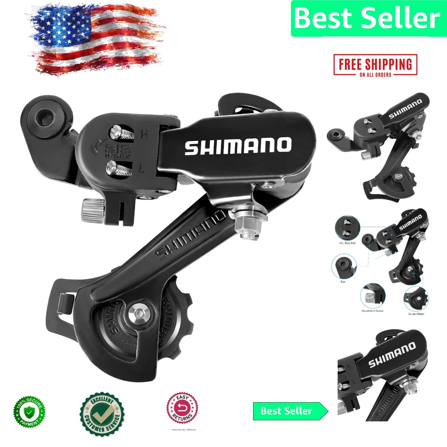 RD-TZ31-A Rear Derailleur – Lightweight Aluminum Gear Shifter for 6/7 Speed
