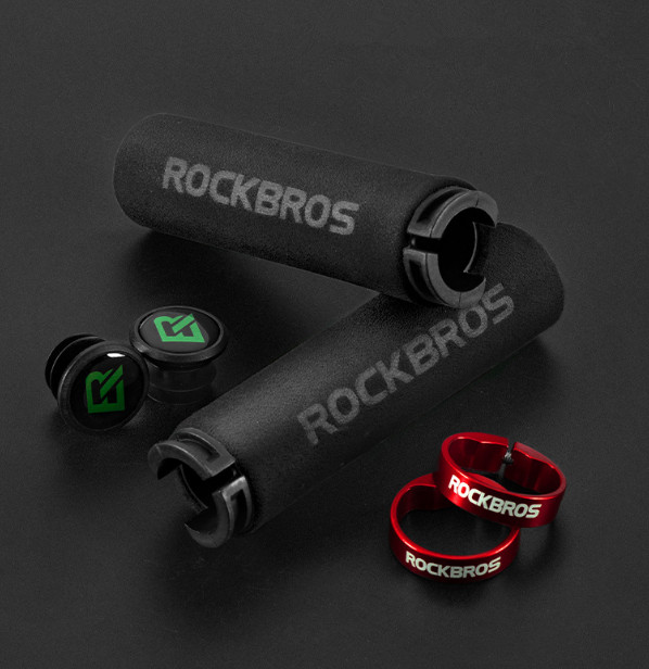 ROCKBROS BMX MTB HandleBar Grips Foam Single Lock on Soft Comfortable Non-Slip