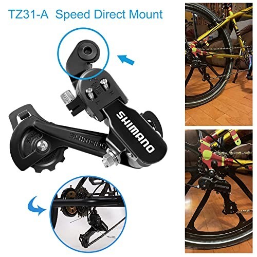 Rear Derailleur Gear Shifter for 6/7 Speed Mountain Bikes – Direct/Hanger Mount