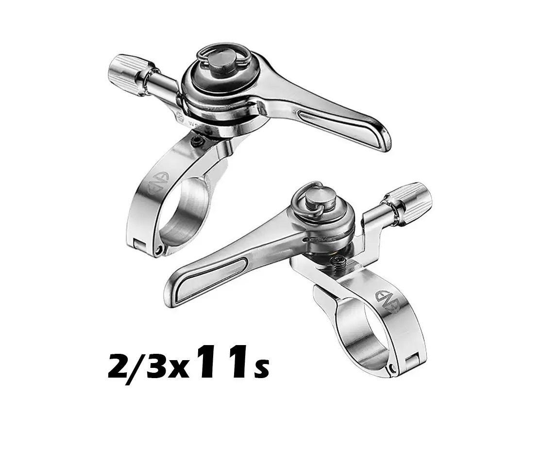 DIA-COMPE ENE CICLO 2/3 X11S Thumb Silver Shifter Front and Rear Shifter