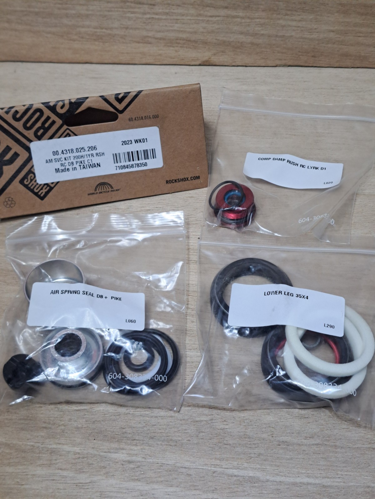 RockShox Fork Service Kit – 200 Hour/1 Year, Pike Select C1 (2023+)