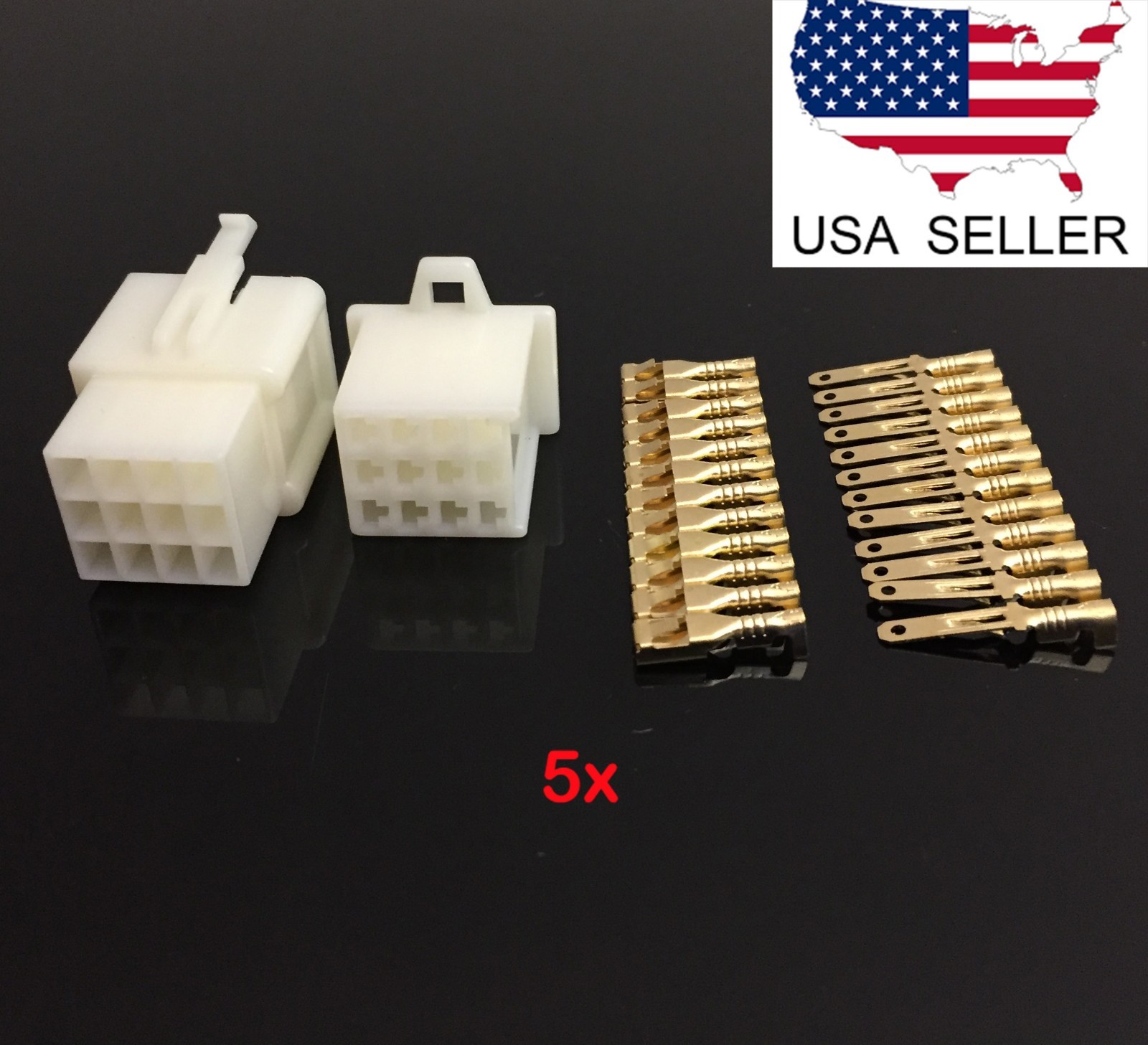 5 pcs 12 Pin Way 2.8mm Automotive Electrical Wire Connector Male Female Cable
