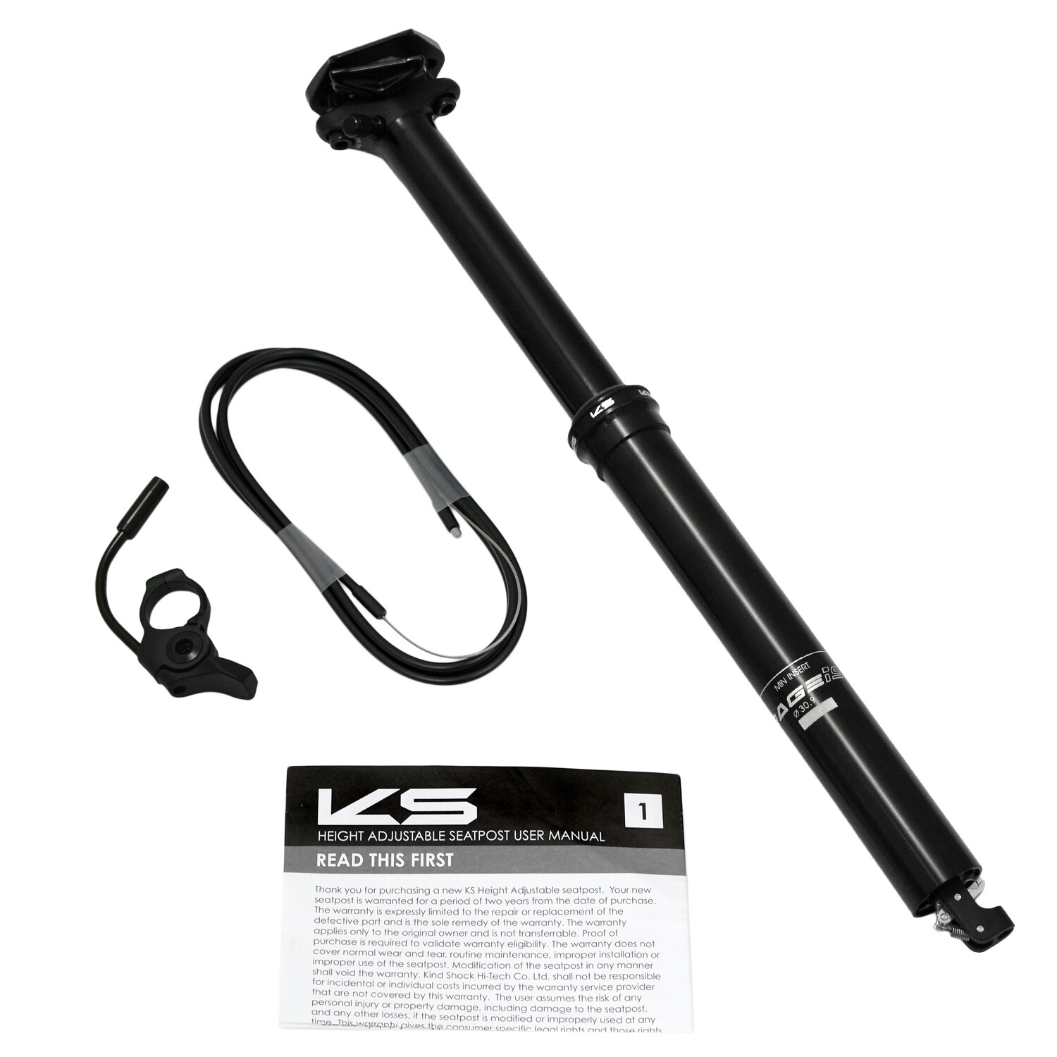 Kind Shock KS Rage-iS Suspension Dropper Seatpost w/ Remote 30.9x388mm T: 125mm