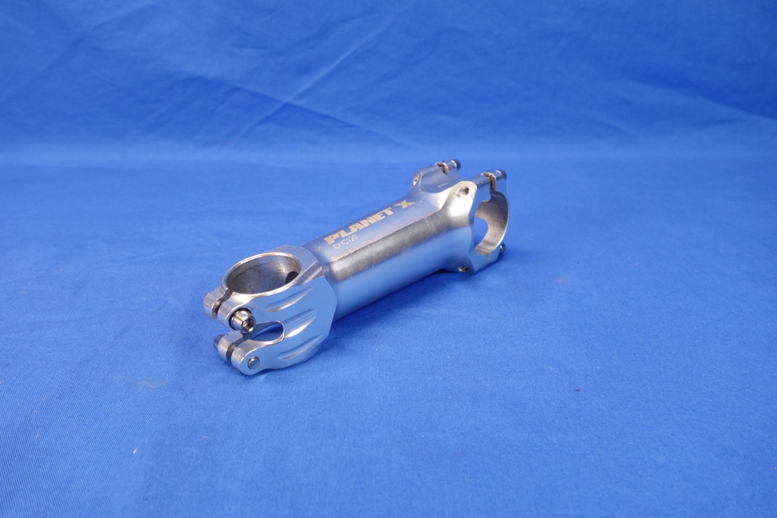 Planet X CNC120 Machined Silver Aluminum Bike Stem: 120mm Length x 31.8mm Clamp