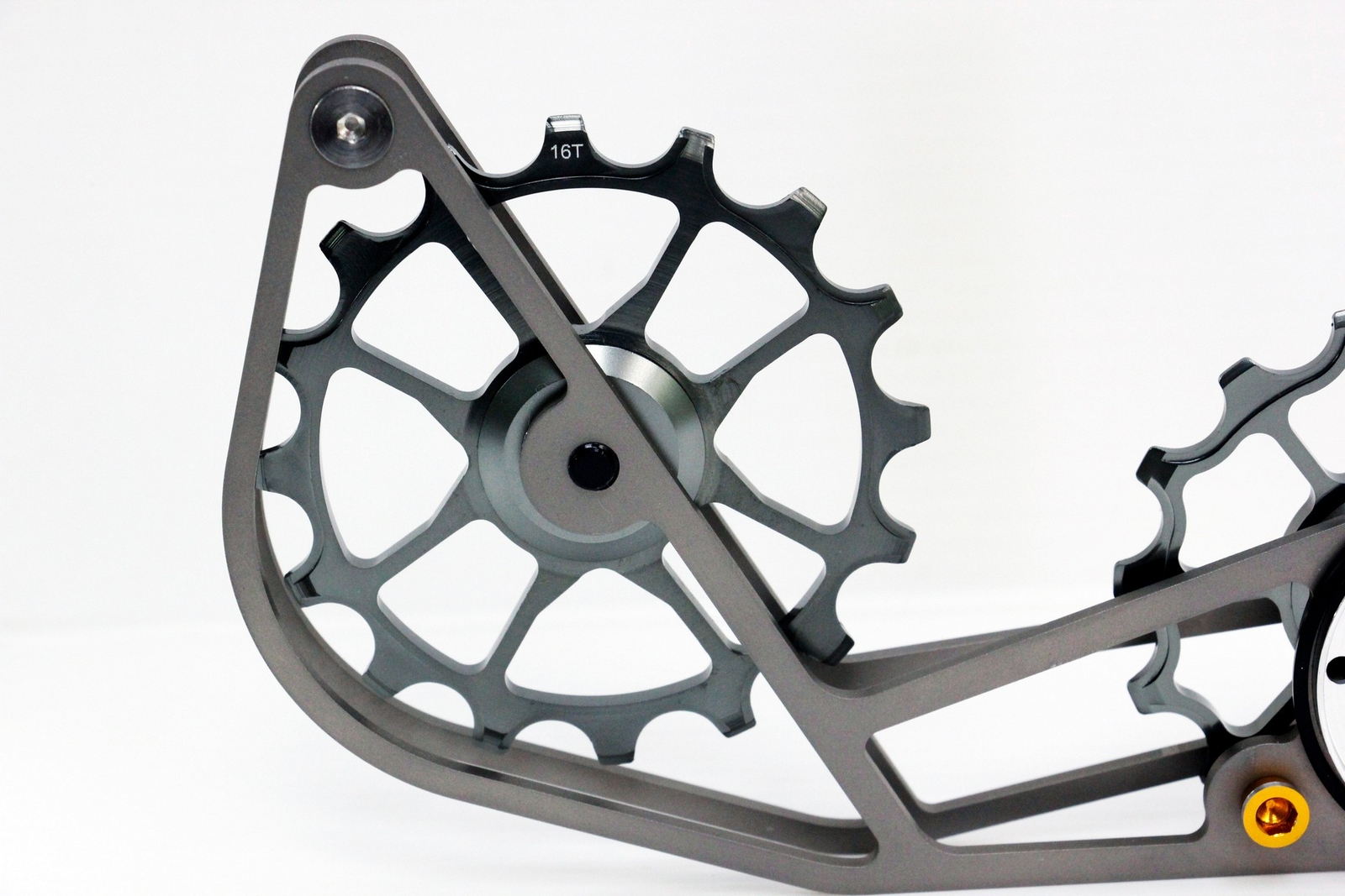 Swishti Road Bike Oversized Pulley Titanium Cage For SRAM Force Etap Axs Gray