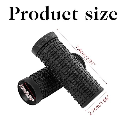 1 Pair MTB Bike Short Handlebar Grips 20x74mm/0.78×2.91inch, Bar Twist Cover