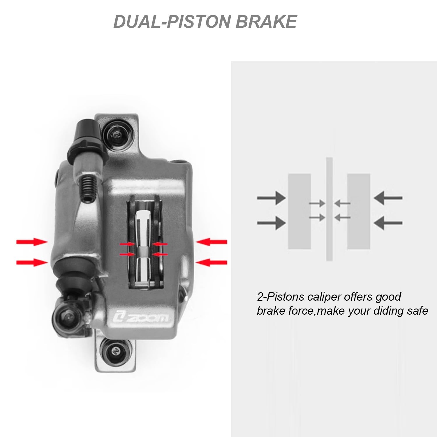 Catazer HB-100 Cable Actuated Hydraulic Disc Brake Caliper 1 1 Pair Black