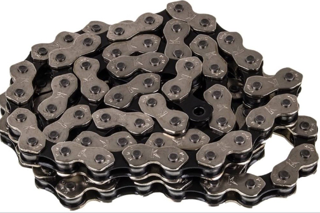 KMC Kool Chain K710 1/2″ x 1/8″ 112 Link Black and Silver BMX & Freestyle NOS
