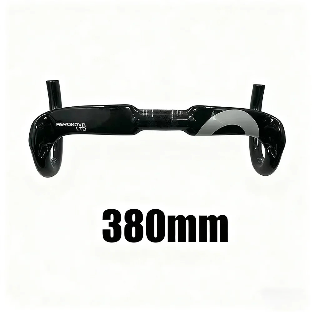 Full Carbon Fiber Road Bike Handlebar Gloss Black 31.8*380/400/420/440mm