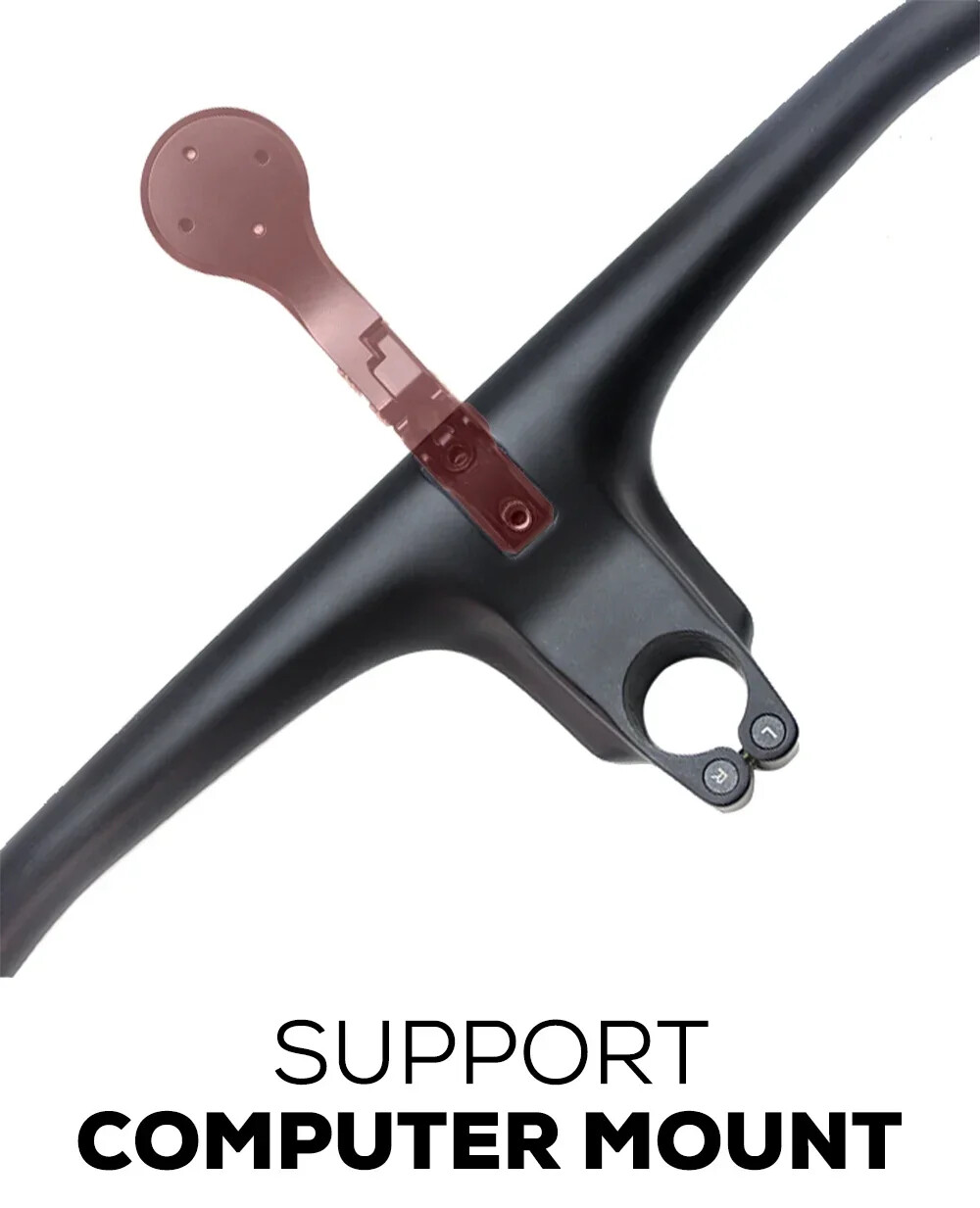 -40° Degree 740mm Full Carbon Fibre Integrated Cockpit MTB Bicycle Handlebars