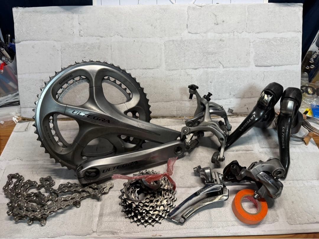 Shimano Ultegra 6700 10s Silver Groupset FC 165mm 52B ST FD RD BR CS Used Japan