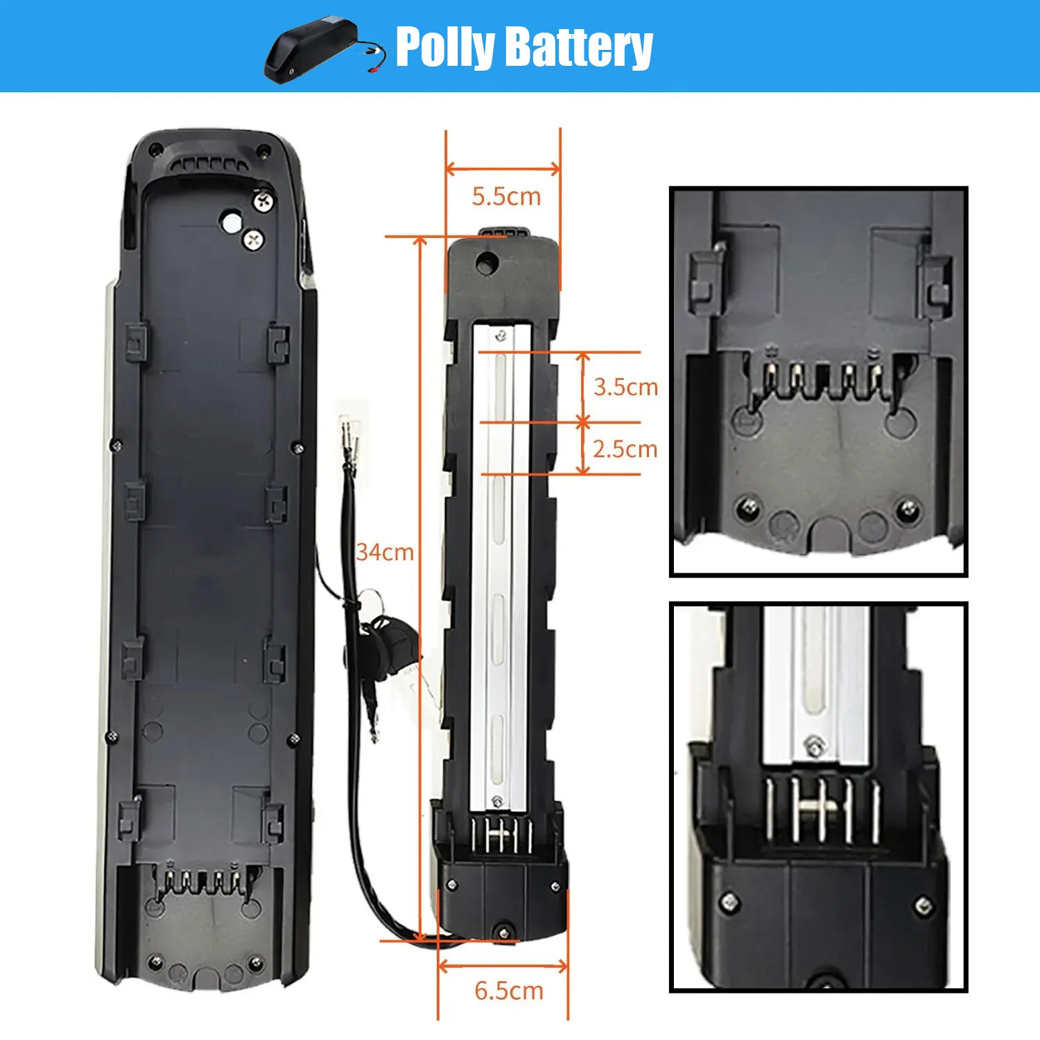 48V 30Ah Jumbo/New Hailong EBike Battery Lithium for 250w-1500W Electric Motors