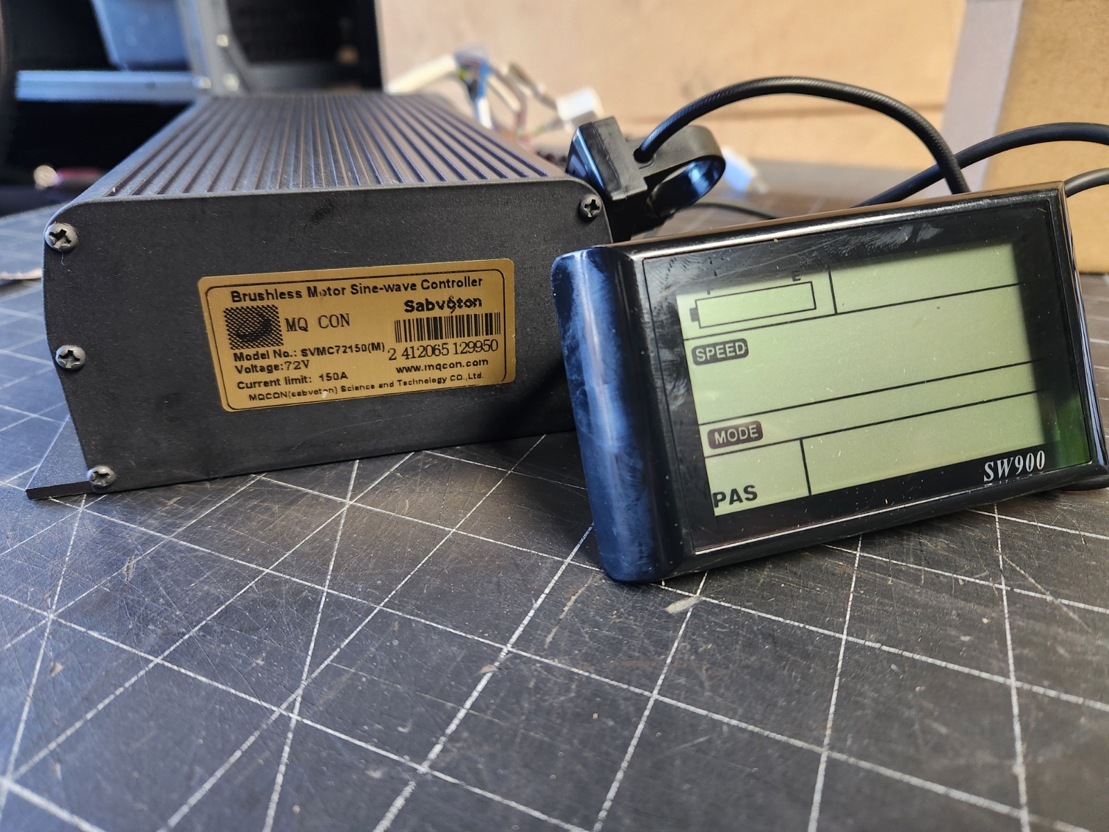 Sabvoton(MQCON) 72v 150A EBIKE Motor Controller w/Sw900 Display, & Bluetooth