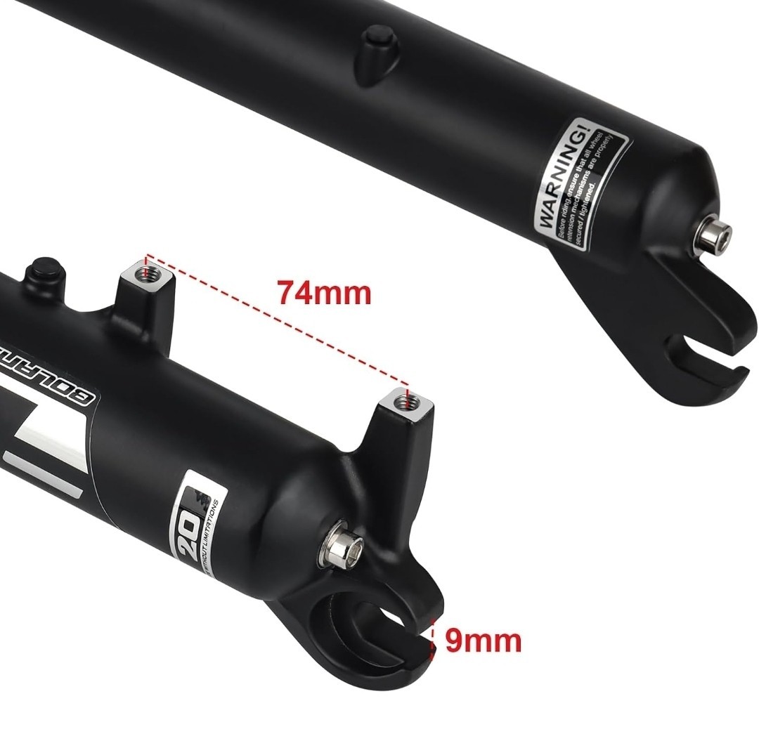 BOLANY Bike Suspension Fork 20inch 4.0 Tire Double Shoulder Snow Beach MTB…