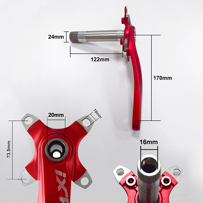 IXF MTB Bike Crankset BCD 104/64mm 24/32/42T Sprocket 3x10S Triple Speed with BB