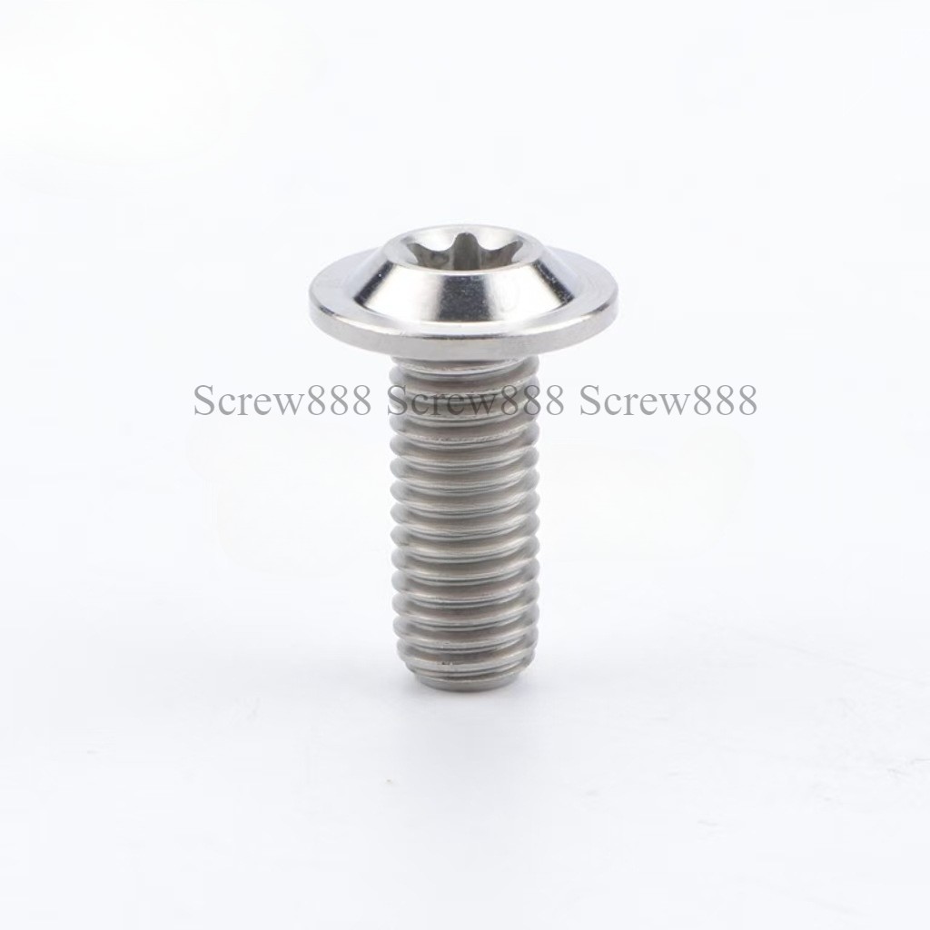 Titanium Bolts M6x10 15 20mm T30 Torx Head Screw Bike Fasteners 2/6pc