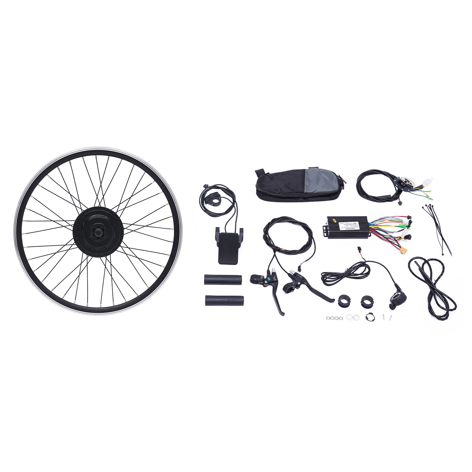 24 Inch 500W 36V LCD Ebike Front Wheel Electric Bicycle Hub Motor Conversion Kit