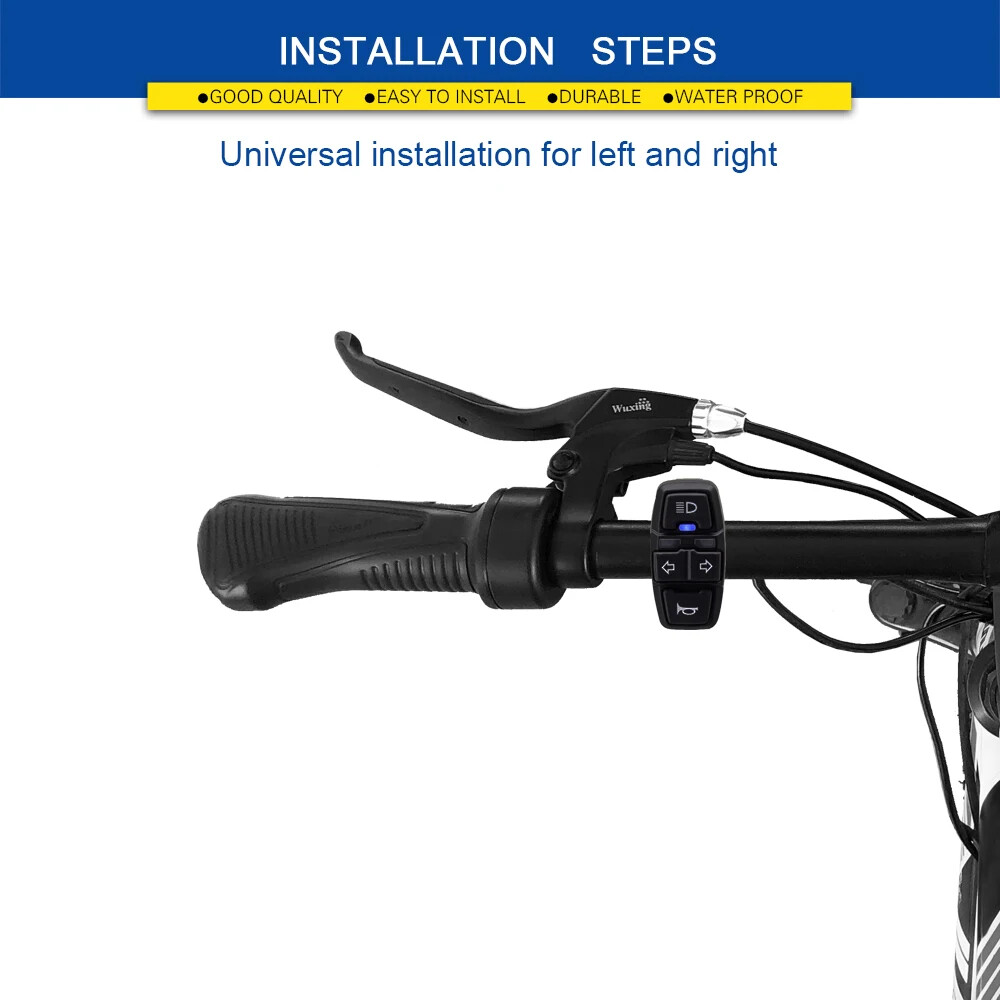 Electric Bike Light and Horn Switch 12V 24V 36V 48V Ebike Scooter Accessories