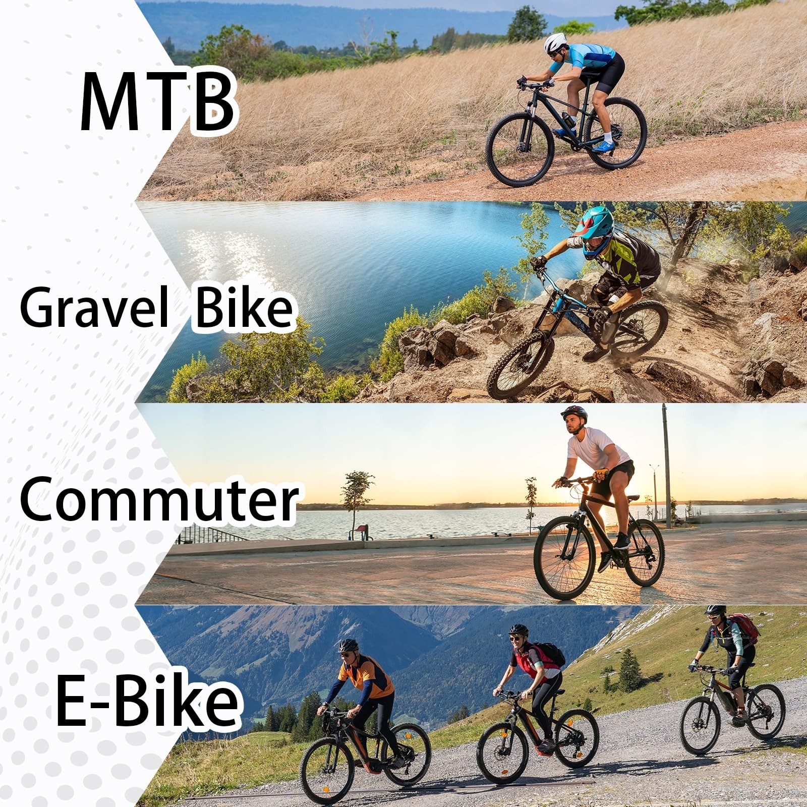 BUCKLOS Aluminum Mountain Bike Handlebars 25.4/31.8mm 660/720/780mm
