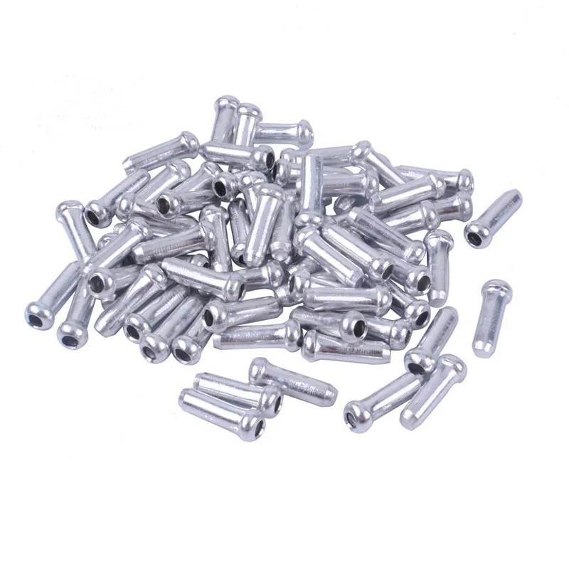 Bike Cable End Caps 50/100PCS Aluminum Alloy Brake Shift Wire Tip Crimp Caps