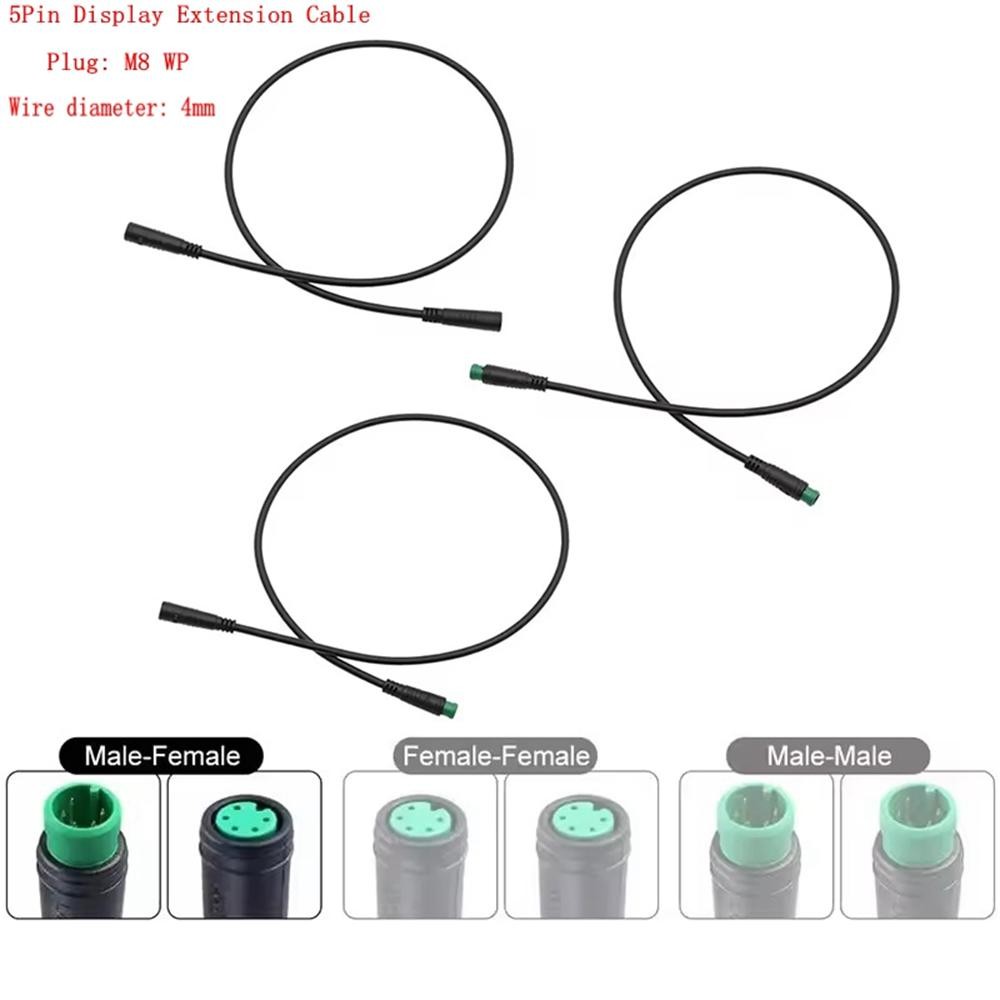 E-bike Female/Male to Female/Male 5pin Extension Cable for Display signal cable