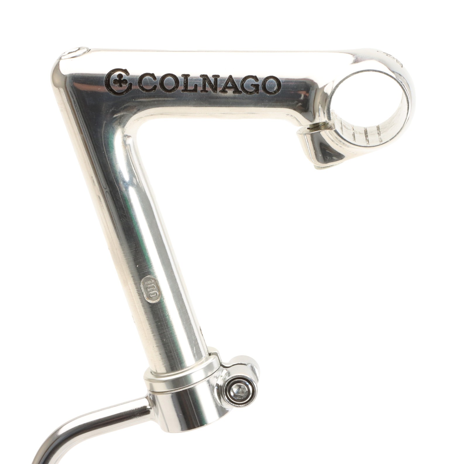 ITM 1″ Colnago 22.2mm Quill Stem 100mm Length 26.0mm Clamp Silver NEW NOS