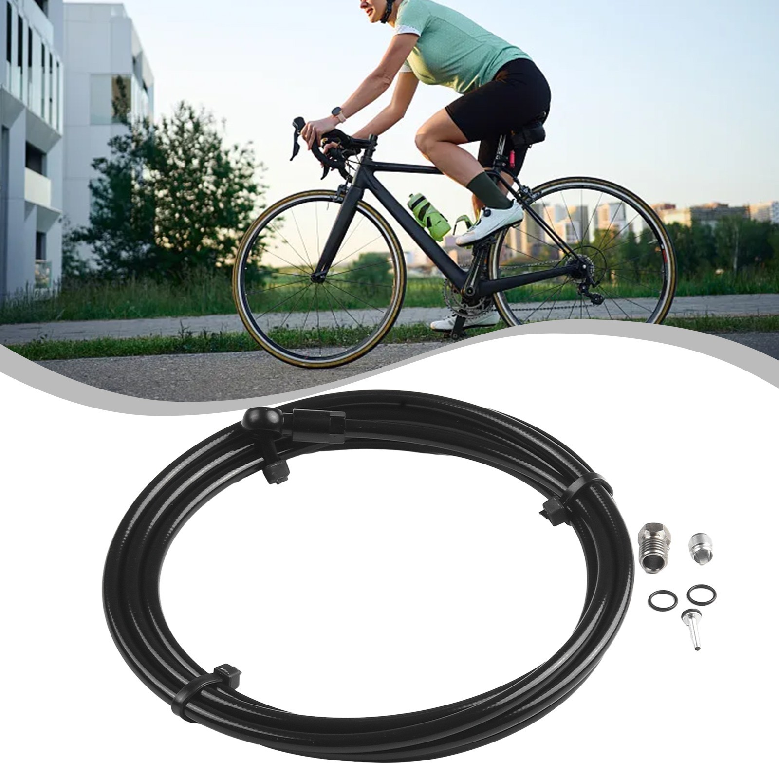 Steel Rubber BRAKE HOSE KIT Steel for 2 Meters T1 55g THE FR For FORMULA R1
