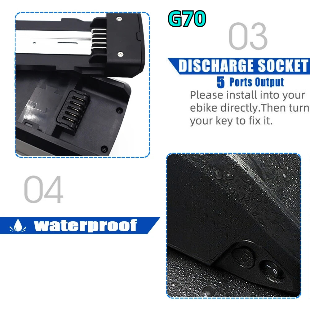 Ebike Battery 52V 48V 15Ah 20Ah 30Ah 1500W Hailong Electric Bike Battery Lithium