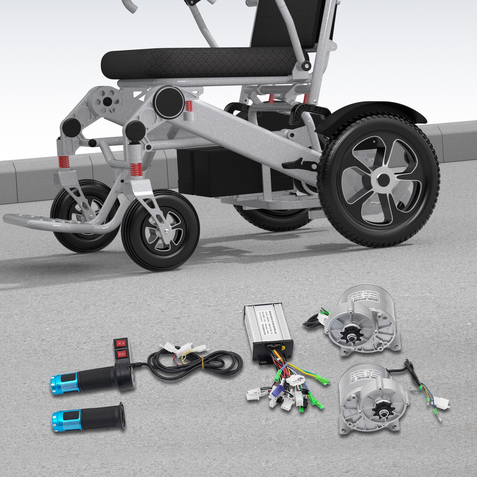 24V Electric Conversion Motor Kit, Motor Conversion Kit with Reverse Throttle