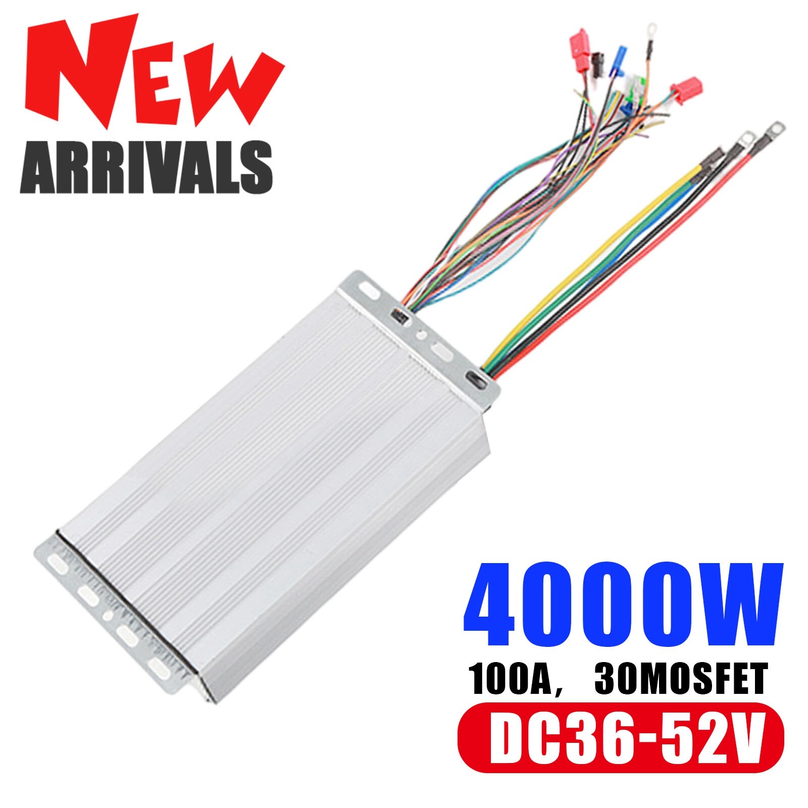 4000W High Power Electric DC 36v-52v 100A Brushless Motor Speed EV Controller