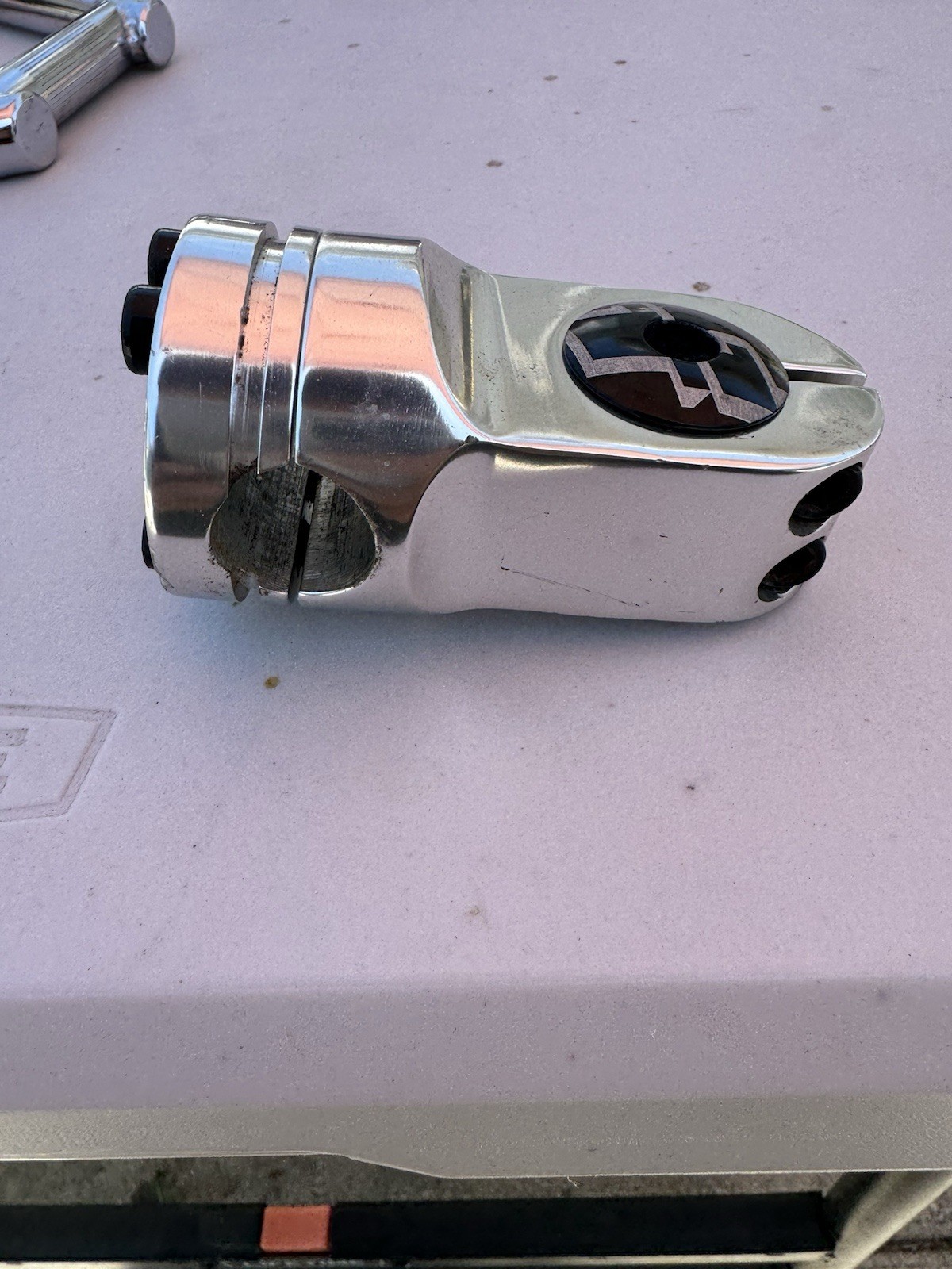 GT Piston BMX Stem 1 1/8 inch Threadless 4 Bolt Silver