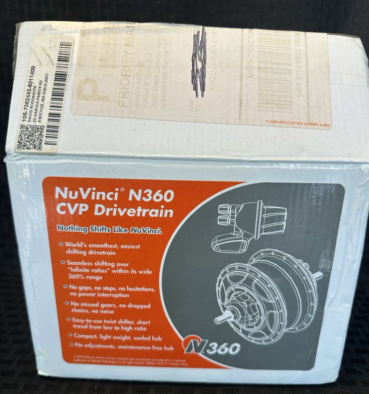 Nuvinci N360 CVP Drivetrain Bicycle Internal Hub Drive Shifter Cable-Brand New