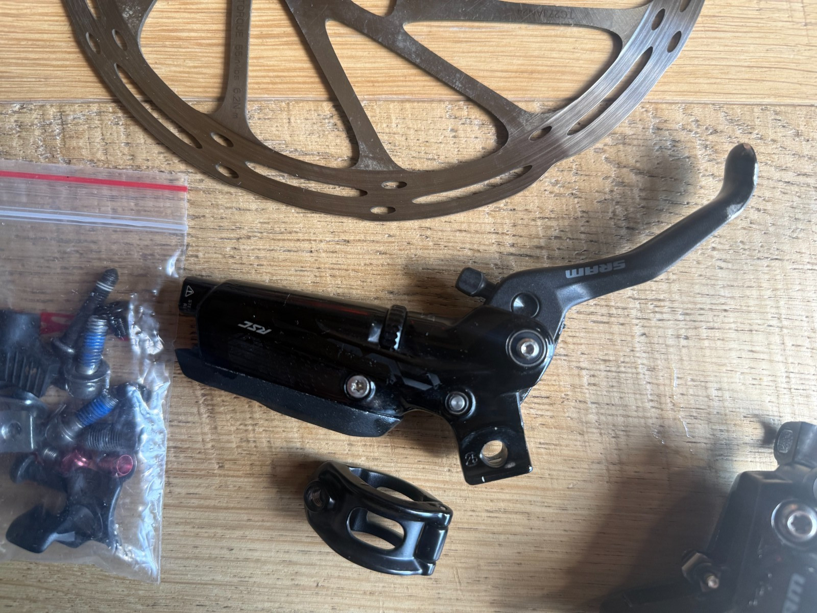 SRAM Brake Set. Code RSC + SRAM Centerline 200 rotors. R + L. Galfer Pads