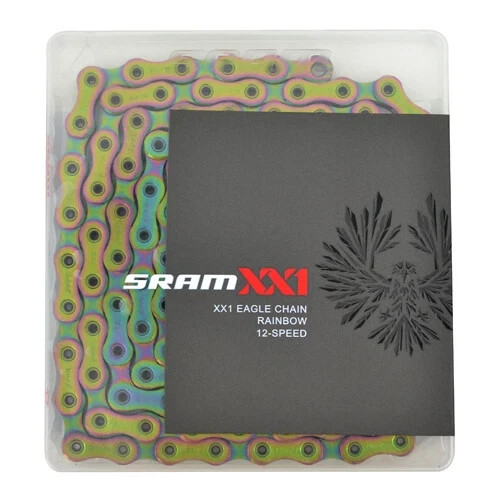 SRAM XX1 Eagle 12 Speed Chain 126 Link With Power Lock, RainBow