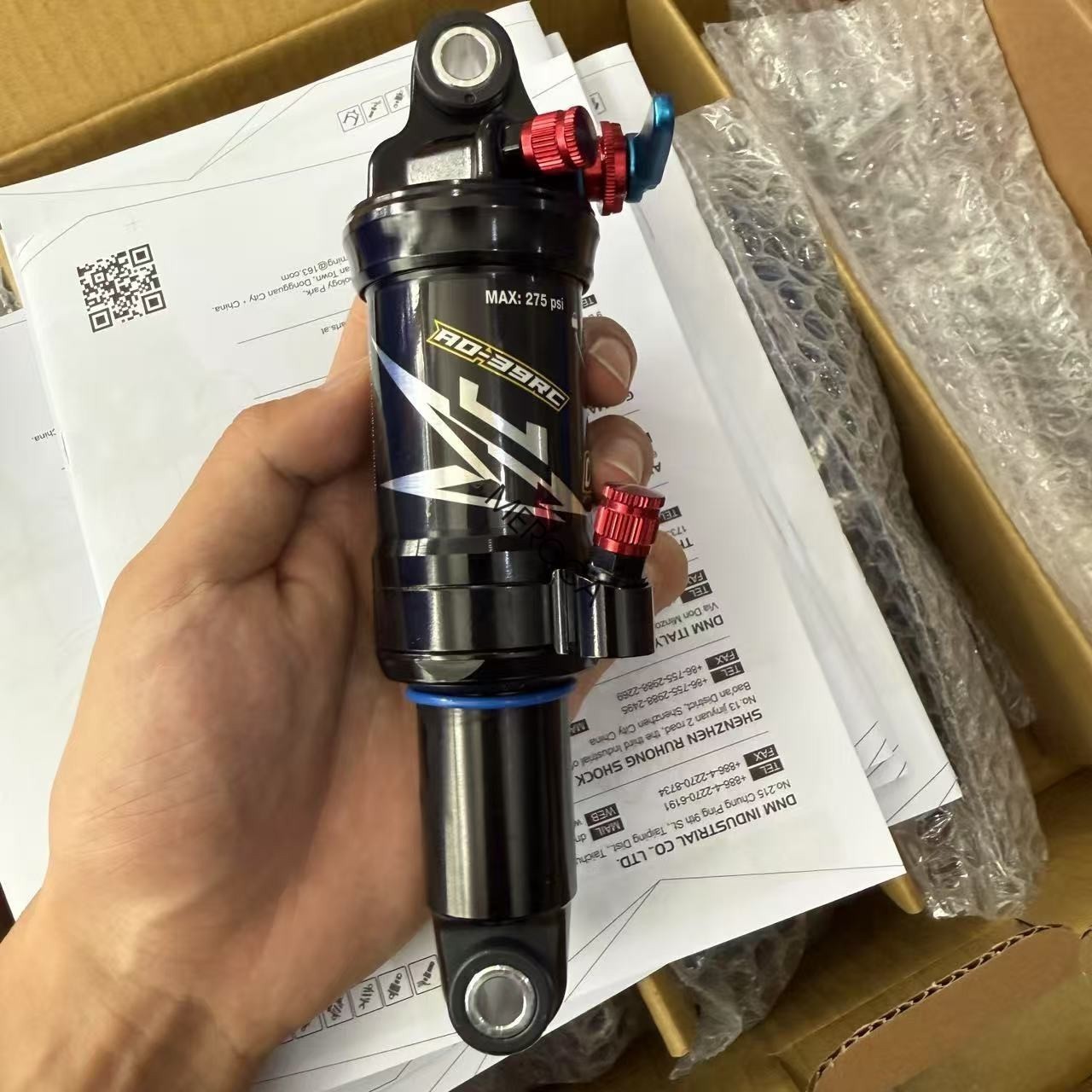 DNM AO-39RC Dual Air Shock Mountain Bike Rear Shock 3-Step Lockout 165/190/200mm