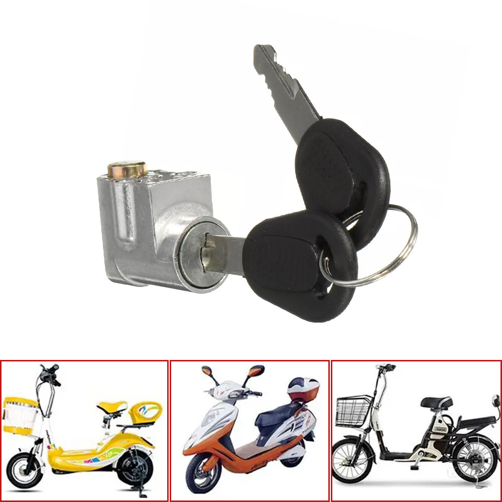 For Electric Bikes Scooter E-bike Motorcycle Battery Safety Pack Box Lock W/2Key