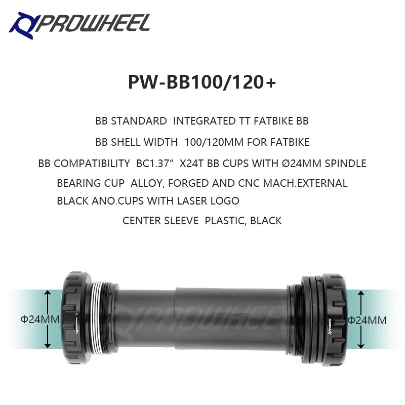 176/192mm Crank Arm Snow Fat Bike Crank with Bottom Bracket BB100/120MM
