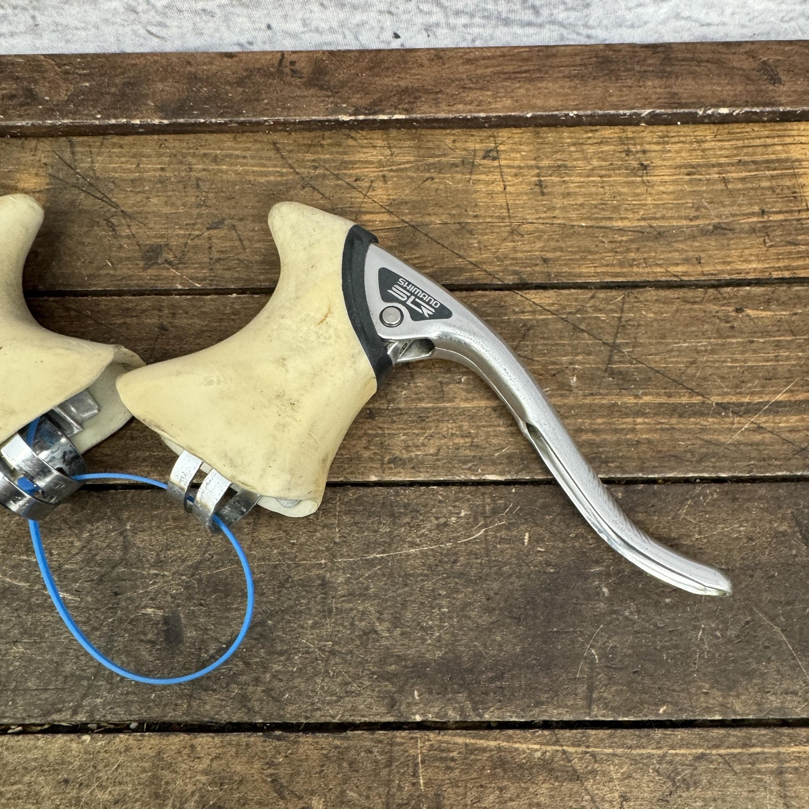Vintage Shimano 105 BL-1051 Brake Levers Whit Pair Aero Drop Bar 23.8mm Bike