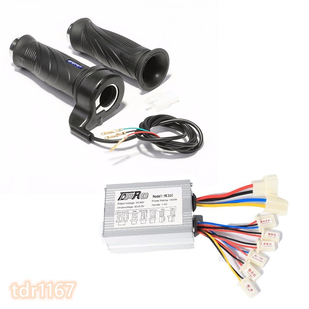 Brush 48V 1000W Speed Controller Throttle Grip For Electric Bike Go Kart Scooter