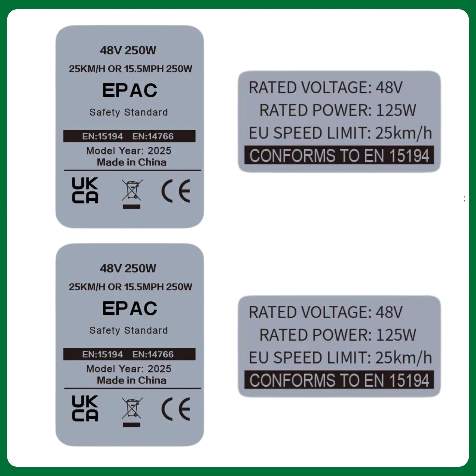 Ebike Modification Kit Stickers,36V 48V 250W Electric Bike Lable,Compataible for