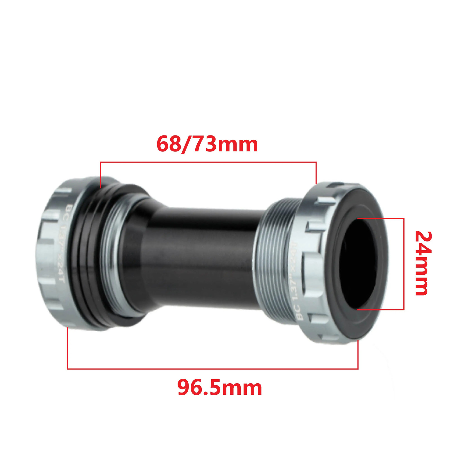 HASSNS BB52 BSA Threaded Bottom Bracket 68/73mm Hollow Crank Bike BB Bearing