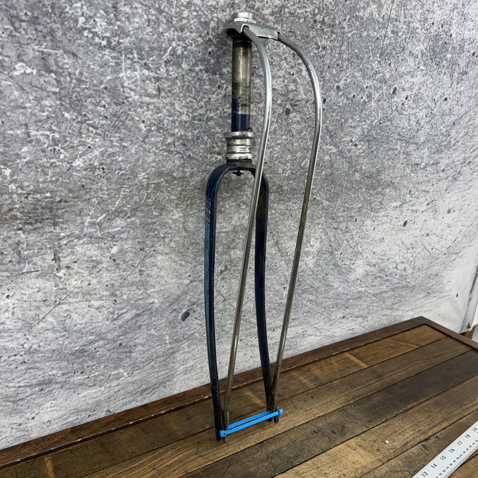 Vintage Cruiser Truss Rod Fork 26 in 1 In Threaded Brace Balloon Tire Blue