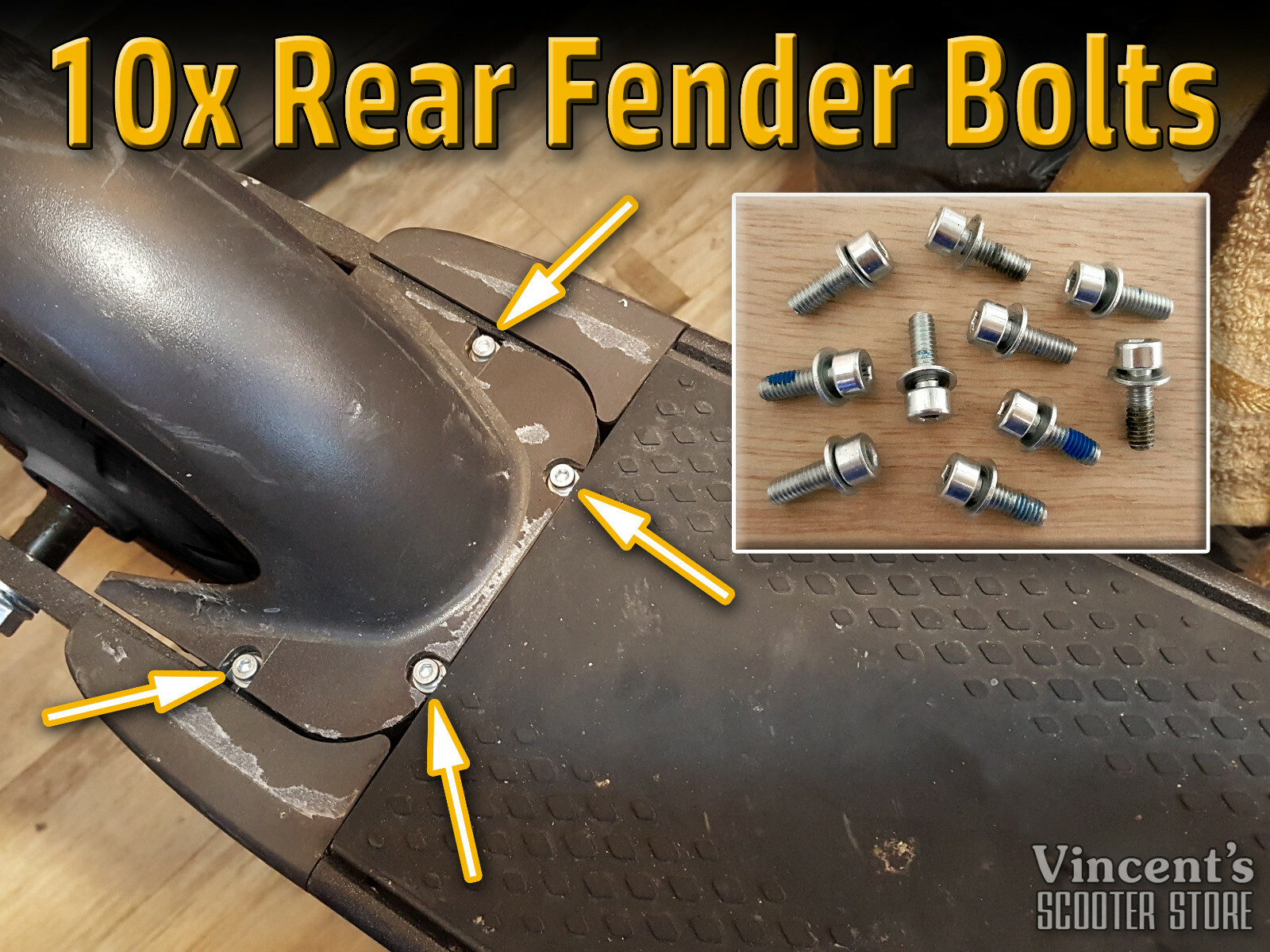 10x Rear Fender Bolts for Ninebot Scooter MAX G30 Electric Scooter Segway Screws