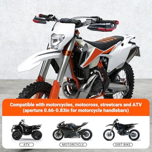 Dirt Bike Handguards, Aperture 0.66-0.83″ Motorcycle Handlebars Guards red