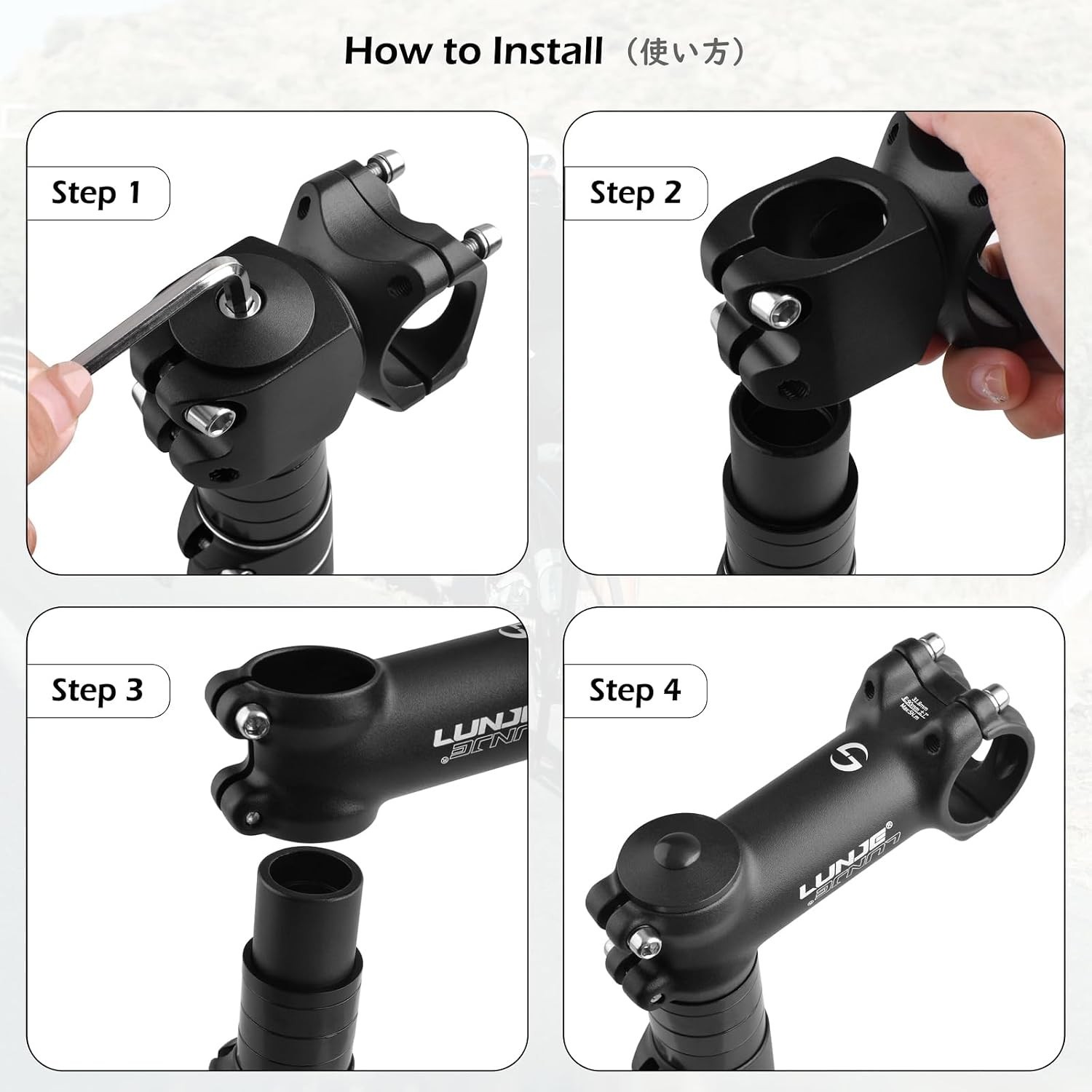 31.8 Bike Stem 7 Degree 60mm 70mm 80mm 90mm Bicycle Handlebar Stem Riser Bar …