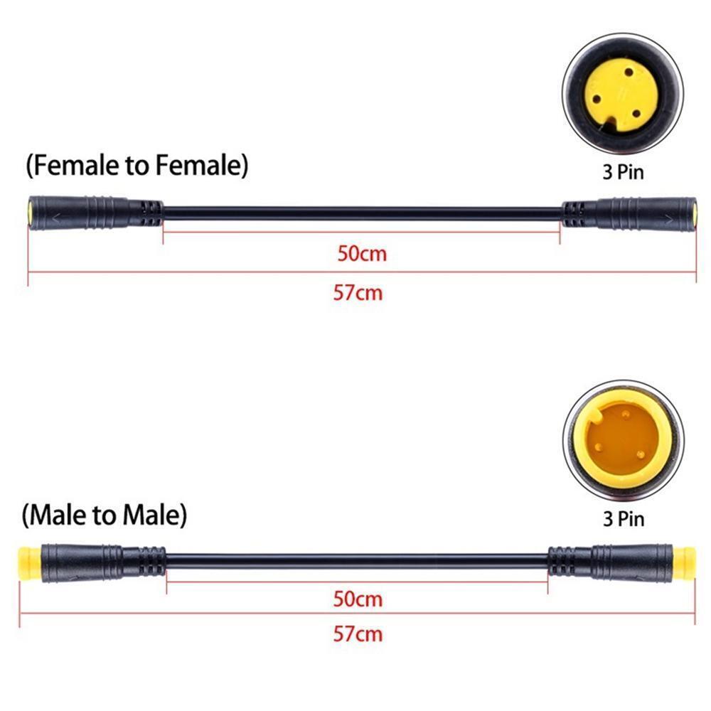 Extension Cable For BAFANG E-Bike Electric Bicycle 3-Pin Sensor Thumb Throttle