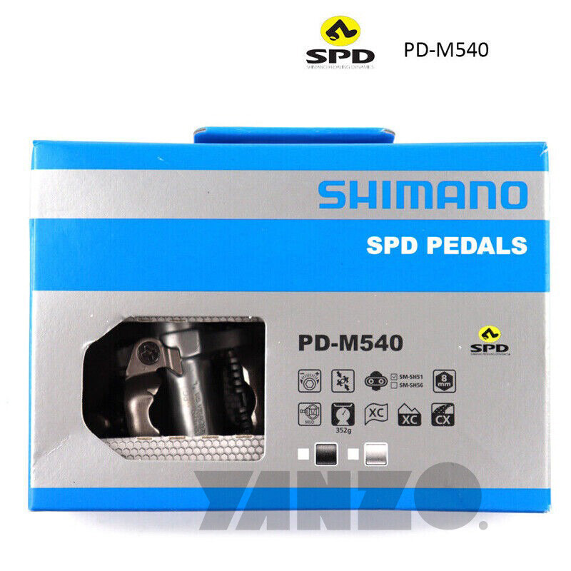 Shimano PD-M540 SPD MTB Race Pedals Black Clipless 9/16″ w/ SM-SH51 Cleats New
