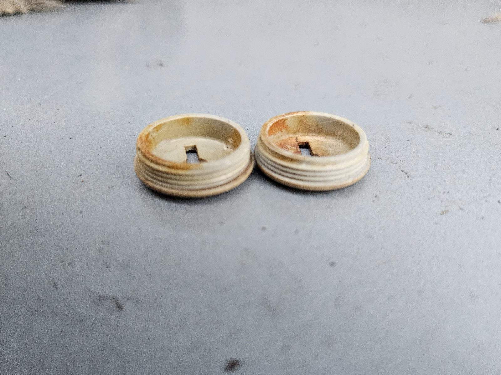 Set of 2 Vintage Old School Sugino Crankset Dust Caps Beige Japan
