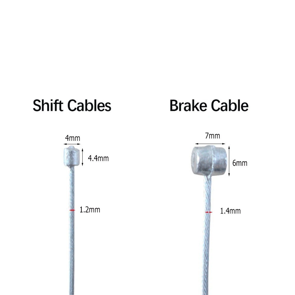 5pcs 2M MTB Bicycle Brake Cable Stainless Steel Gear Shift Inner Wire
