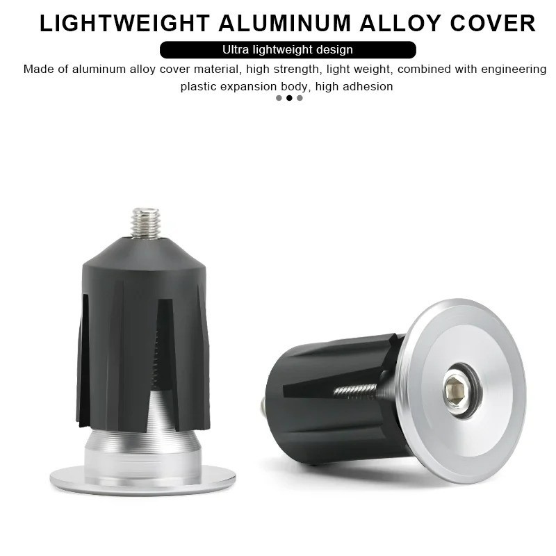Bike Handlebar End Plugs Aluminum Alloy MTB Road BMX Bar End Caps Pair